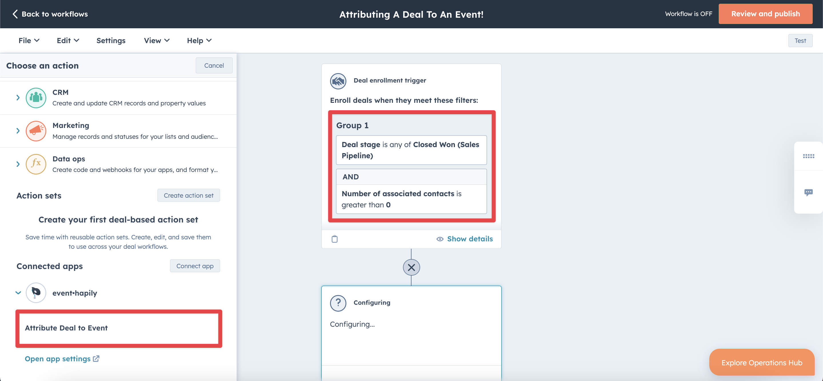 How to attribute Deals to Events in HubSpot